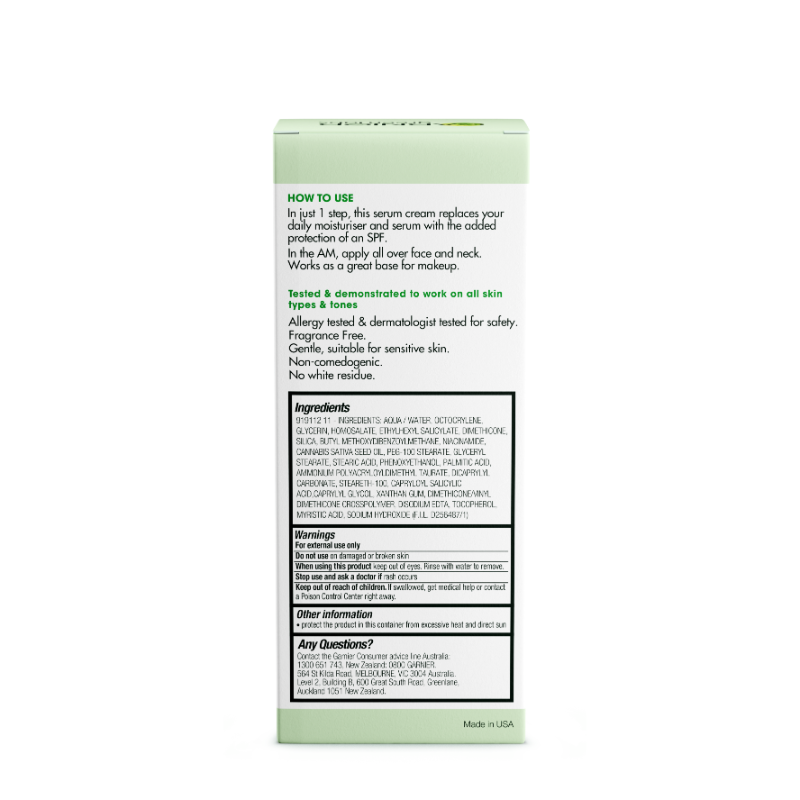 Garnier Green Labs Canna-B Pore Perfecting Serum Cream 72ml